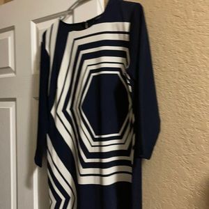 Ann Taylor navy and white dress. Worn once.